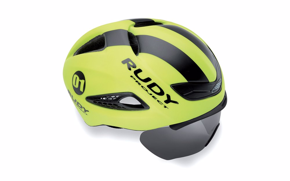 Rudy Project Helmet Boost 01-Yellow Fluo-Black Matte-With Removable Opt ...